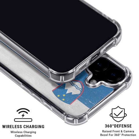 Slovenia Flag Distressed iPhone 16 MagSafe Case